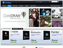 Tablet Screenshot of estore.corel.com